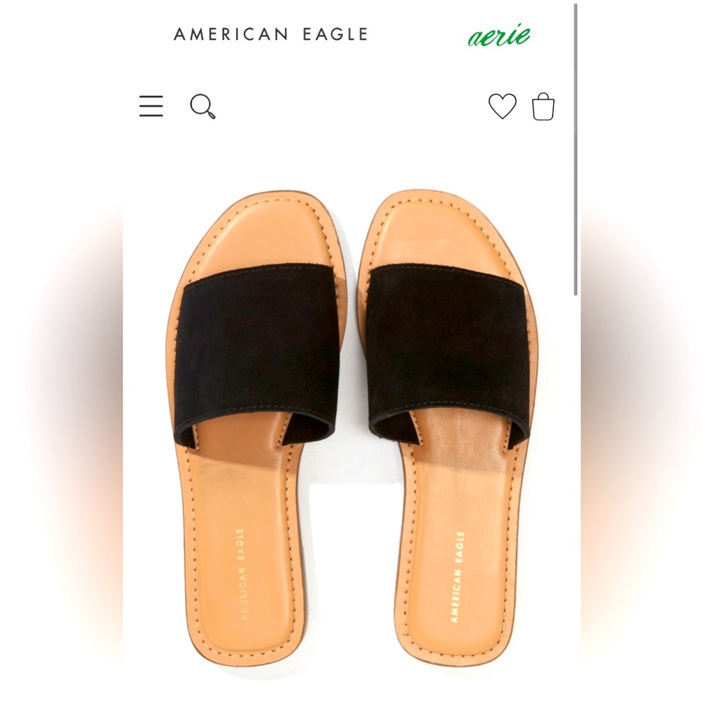 American eagle sandal size 5 New. 100% suede leather black